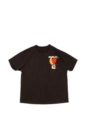 Doublet appliqué pocket T-shirt - Brown