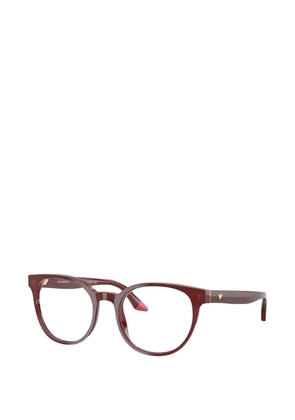 Emporio Armani round frame glasses - Red