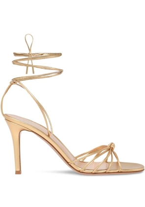 Gianvito Rossi knot-detail lace-up sandals - Gold