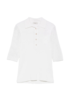 Agnona knitted polo shirt - White