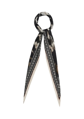 Pierre-Louis Mascia geometric-pattern scarf - Black