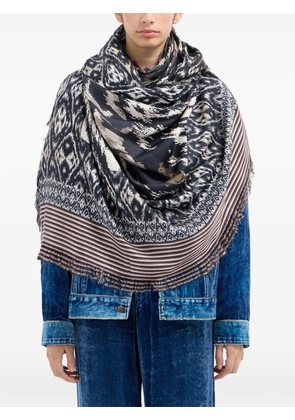 Pierre-Louis Mascia geometric-pattern scarf - Black