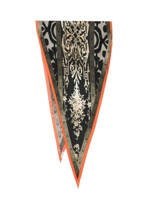Pierre-Louis Mascia Aloe floral-print silk scarf - Black