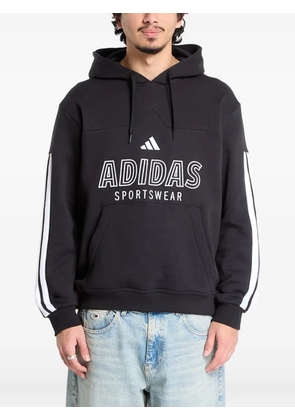 adidas House Of Tiro logo-print 3-Stripes hoodie - Black