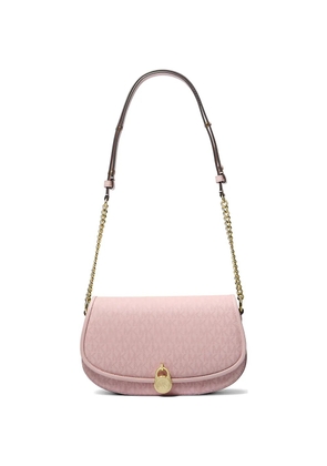Michael Kors medium Mila monogram-pattern logo-plaque shoulder bag - Pink
