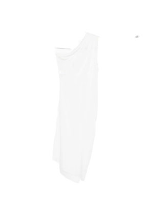 Patrizia Pepe draped silk scarf - White