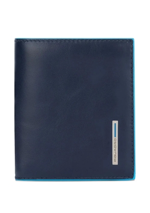 PIQUADRO leather-trimmed cardholder - Blue