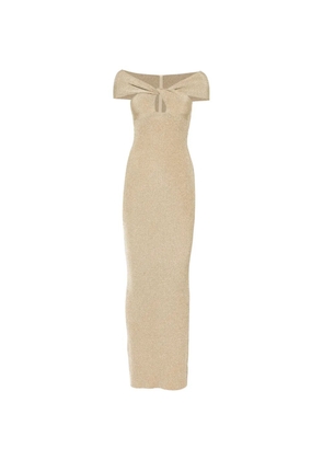 Stella McCartney off-shoulder twist maxi dress - Gold