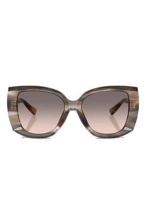 Dolce & Gabbana Eyewear striped geometric sunglasses - Grey