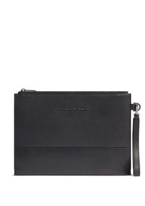 PIQUADRO zip wristlet clutch bag - Black
