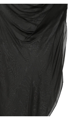 Patrizia Pepe asymmetric draped pareo - Black