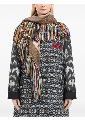 Pierre-Louis Mascia silk fringed scarf - Neutrals
