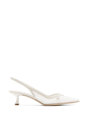 Jimmy Choo Amita pointed-toe lace pumps - White