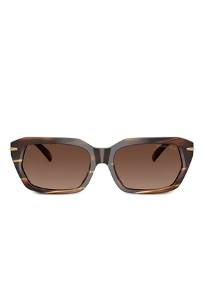 Michael Kors geometric-frame sunglasses - Brown