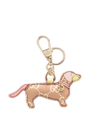 Gucci dog-shaped keyring - Neutrals