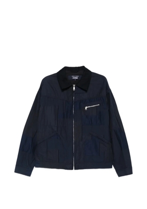 Comme des Garçons Homme patchwork zip overshirt - Blue