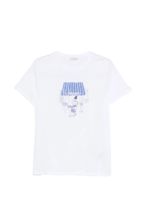 LIU JO print-detail T-shirt - White