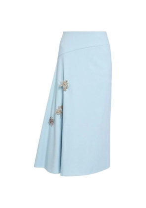 ERDEM embellished draped skirt - Blue
