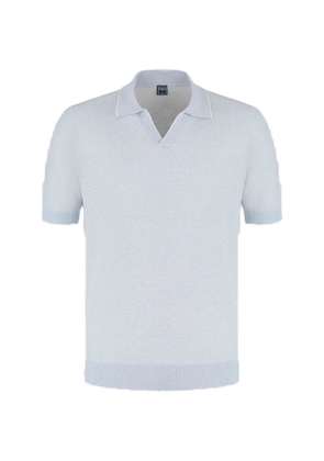 Fedeli knitted V-neck T-shirt - Blue