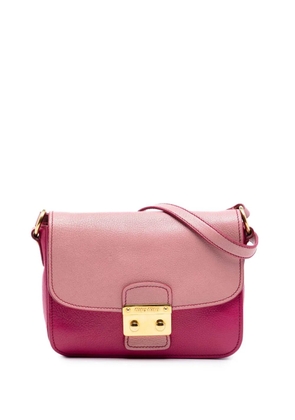 Miu Miu Pre-Owned 2010-2026 Bicolor Goatskin Madras crossbody bag - Pink