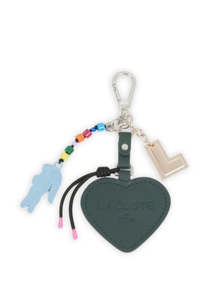 Lacoste heart-shaped beaded key holder - Green