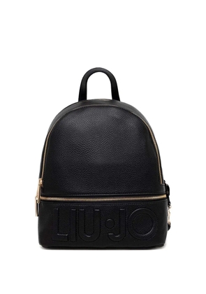 LIU JO embossed logo backpack - Black