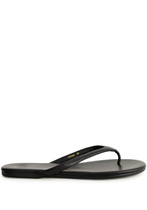 12 STOREEZ leather thong flip flops - Black
