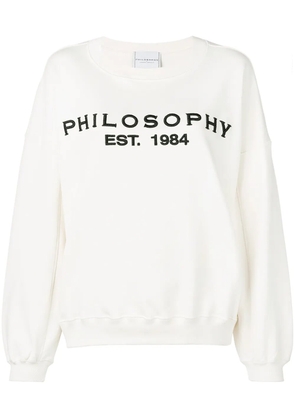 Philosophy Di Lorenzo Serafini dropped shoulder logo sweatshirt - Neutrals