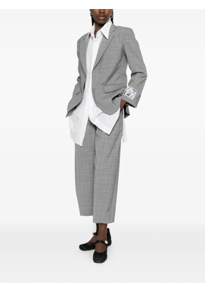 Vivetta check-print suit - Grey