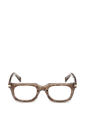 Zegna striped square-frame glasses - Brown
