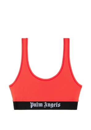 Palm Angels logo-band sports bra - Red