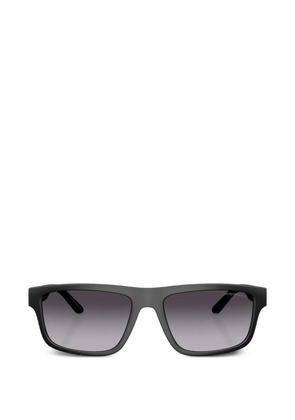 Emporio Armani matte rectangle sunglasses - Black