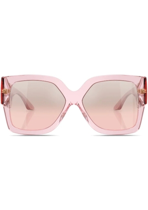 Versace Eyewear Greca-plaque oversized-frame sunglasses - Pink
