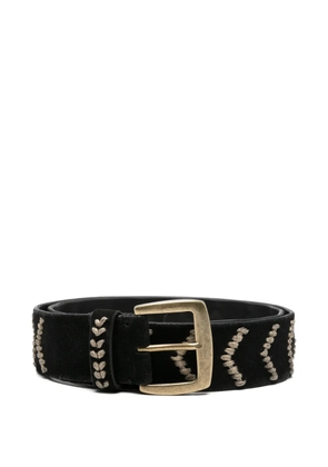 Puntovita&Arsenico whipstitch chevron-pattern belt - Black
