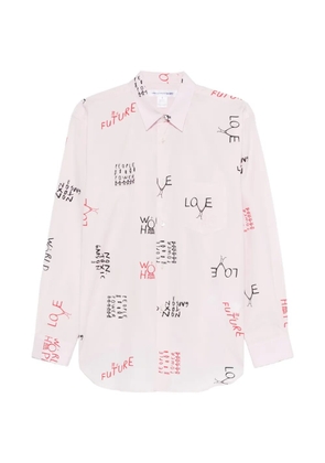 Comme Des Garçons Shirt letters-print shirt - Pink
