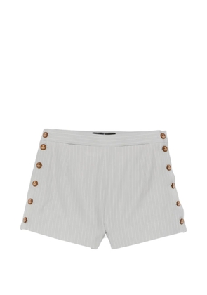 Vivienne Westwood stripe-pattern button-embellishment shorts - Grey