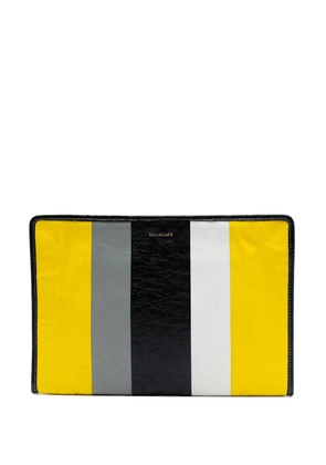 Balenciaga Pre-Owned 2018-2025 Lambskin Bazar clutch bag - Yellow