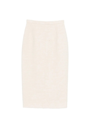 Nº21 zip-fastening midi skirt - Neutrals