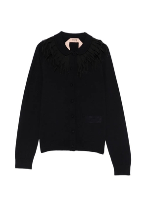 Nº21 collar knitted cardigan - Blue