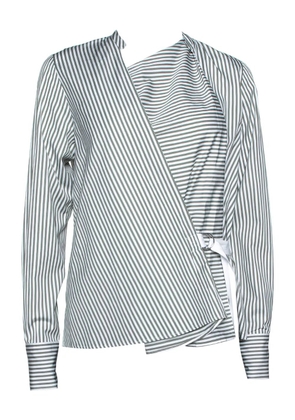 JOSEPH striped wrap shirt - Grey