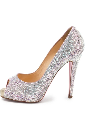 Christian Louboutin Pre-Owned 125mm rhinestone-embellished pumps - Pink