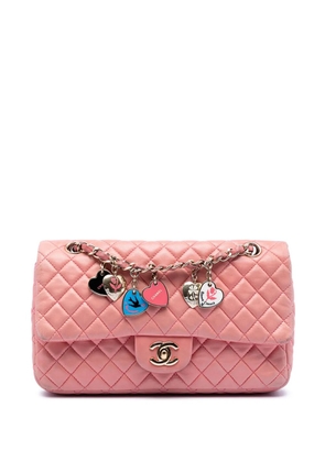 CHANEL Pre-Owned 2008-2009 Medium Classic Lambskin Valentines Heart Charms Single Flap shoulder bag - Pink