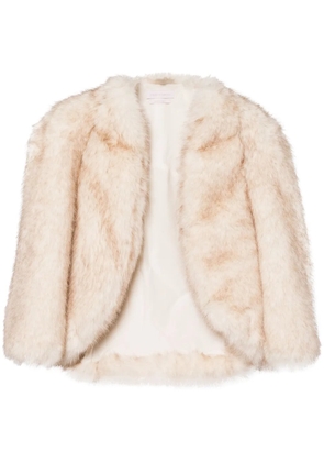 Saiid Kobeisy cropped faux-fur jacket - Neutrals