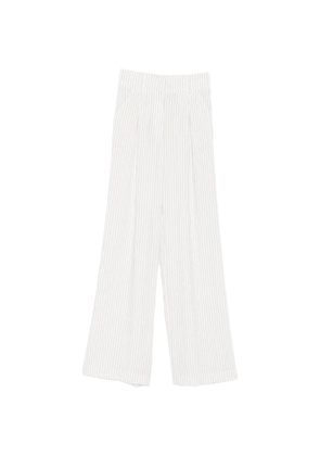 Patrizia Pepe stripe-pattern trousers - White