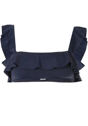 Eberjey ruffle-trim bikini top - Blue