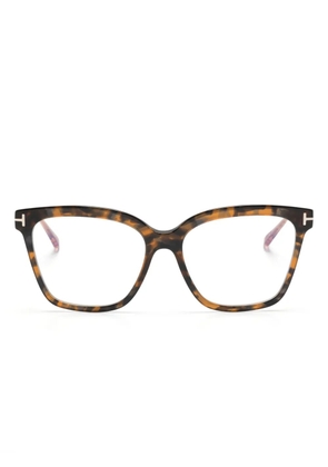 TOM FORD Eyewear tortoiseshell-effect cat-eye glasses - Brown