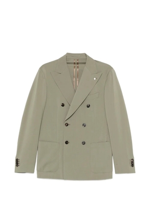 LUIGI BIANCHI MANTOVA double-breasted pocket suit - Green