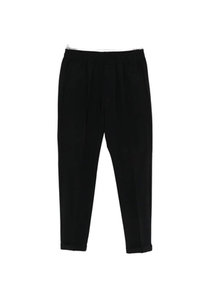 PMDS elasticated-waistband pressed-crease trousers - Black