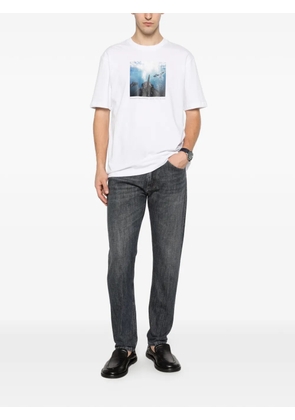 BOSS print-detail T-shirt - White