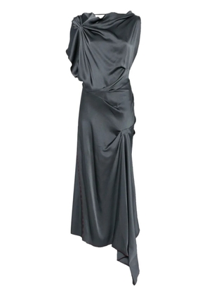 Victoria Beckham asymmetric draped midi dress - Grey